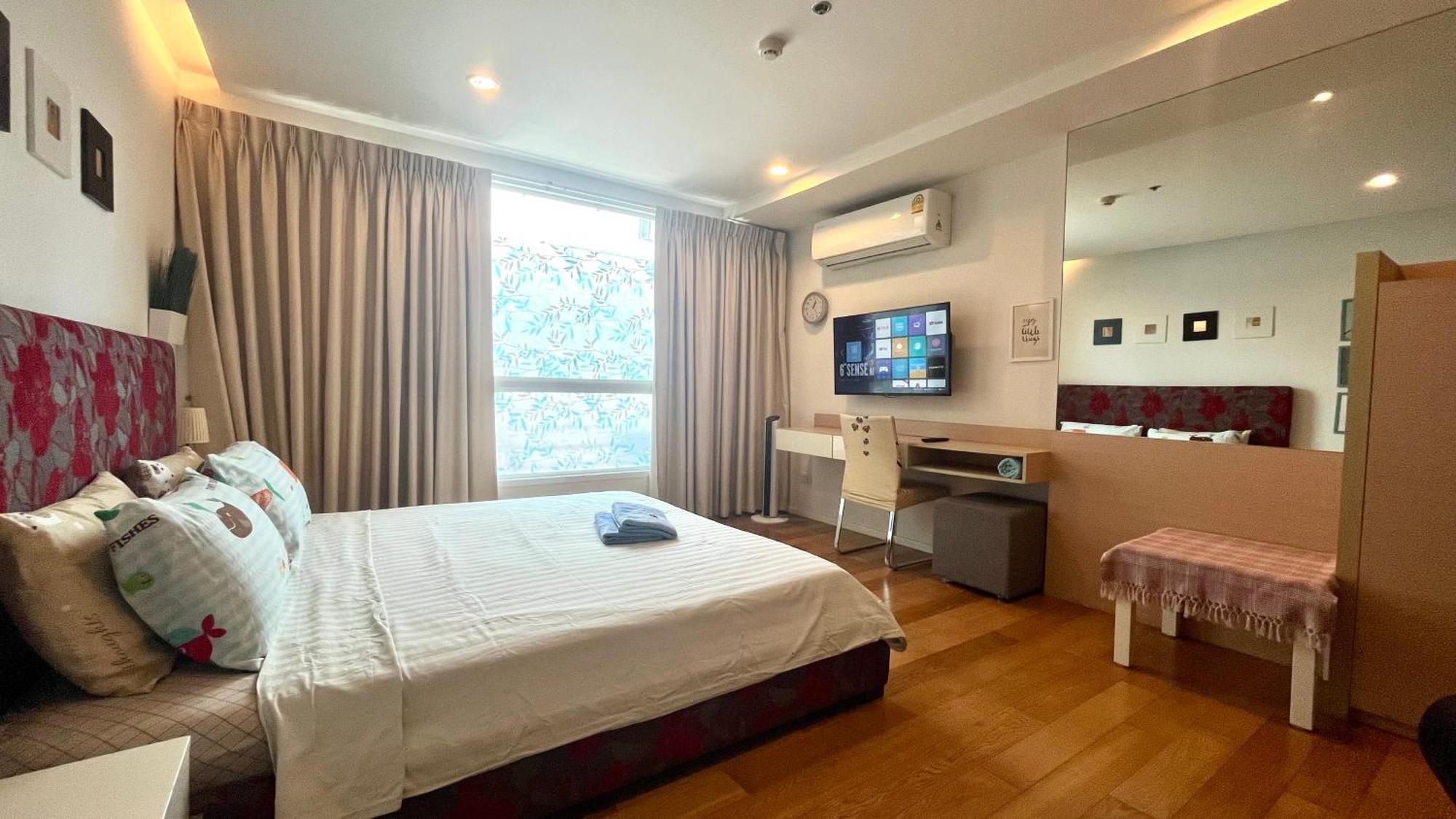 Cozy Studio Walk To Bts Free Wi-Fi Great Location Banguecoque Exterior foto